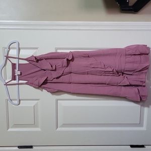 Ruffle pink dress